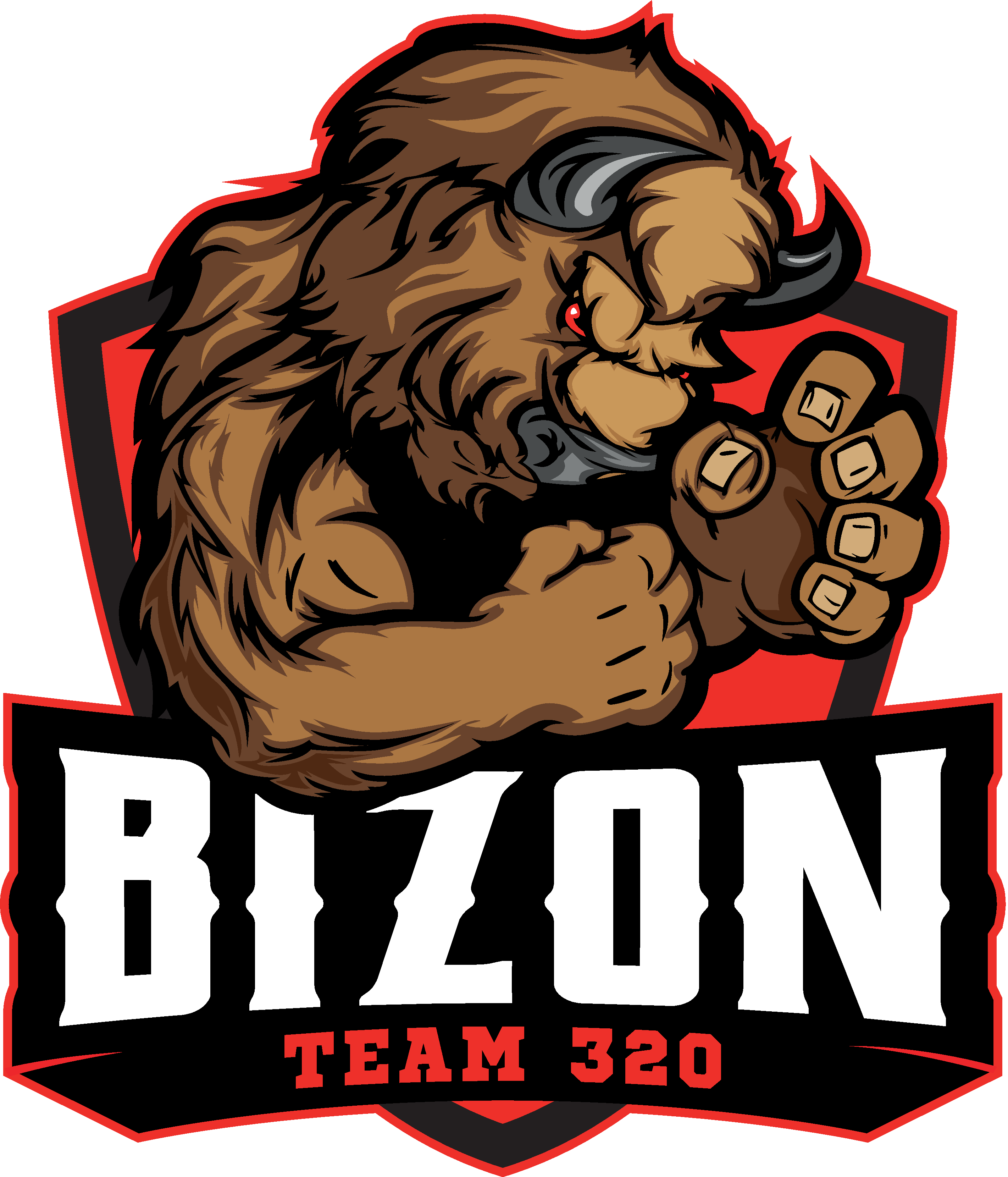 Logo officiel de la BIZON Team 320, équipe de motocross en Ille-et-Vilaine et Loire-Atlantique